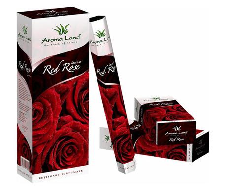 Σετ από 6 κουτάκια με αρωματικά ξυλάκια Red Rose