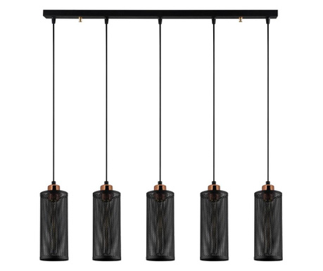 Lustra Noor, Fener, metal, negru, 80x10x116 cm