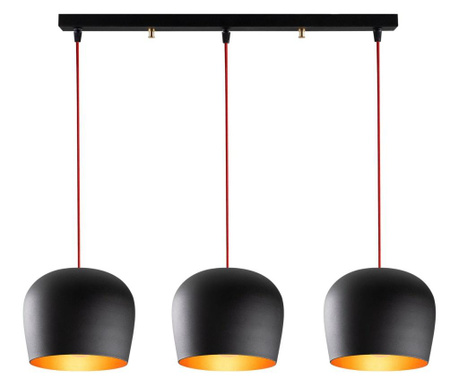 Lustra Noor, metal, negru, 74x23x110 cm