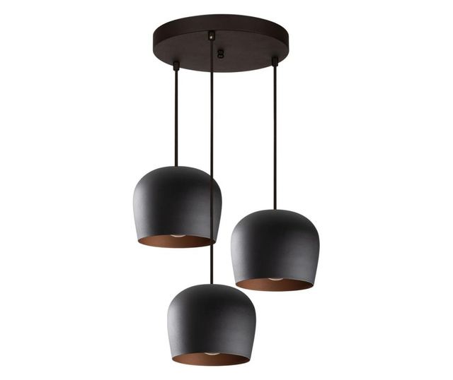 Lustra Noor, metal, negru, 48x48x111 cm