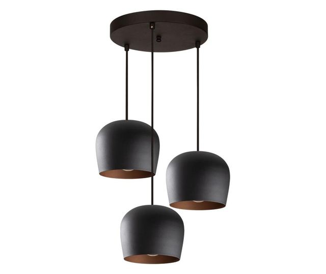 Lustra Noor, metal, negru, 48x48x111 cm