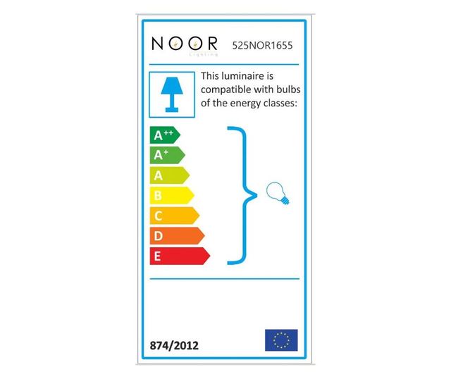 Lustra Noor, metal, negru, 48x48x111 cm