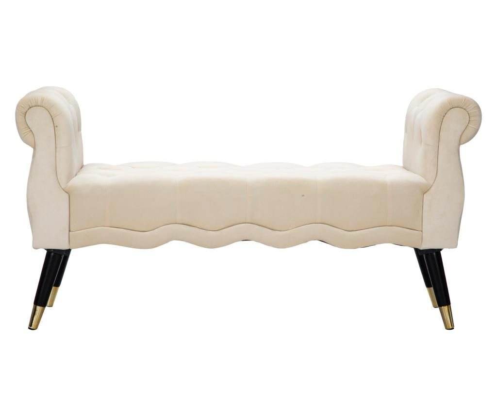 Bancă Paris crem/auriu cm 120x40x60 - 3