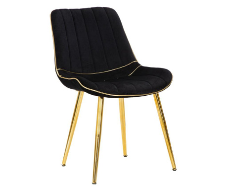Set 2 scaune Mauro Ferretti, Paris, negru, 59x51x79 cm