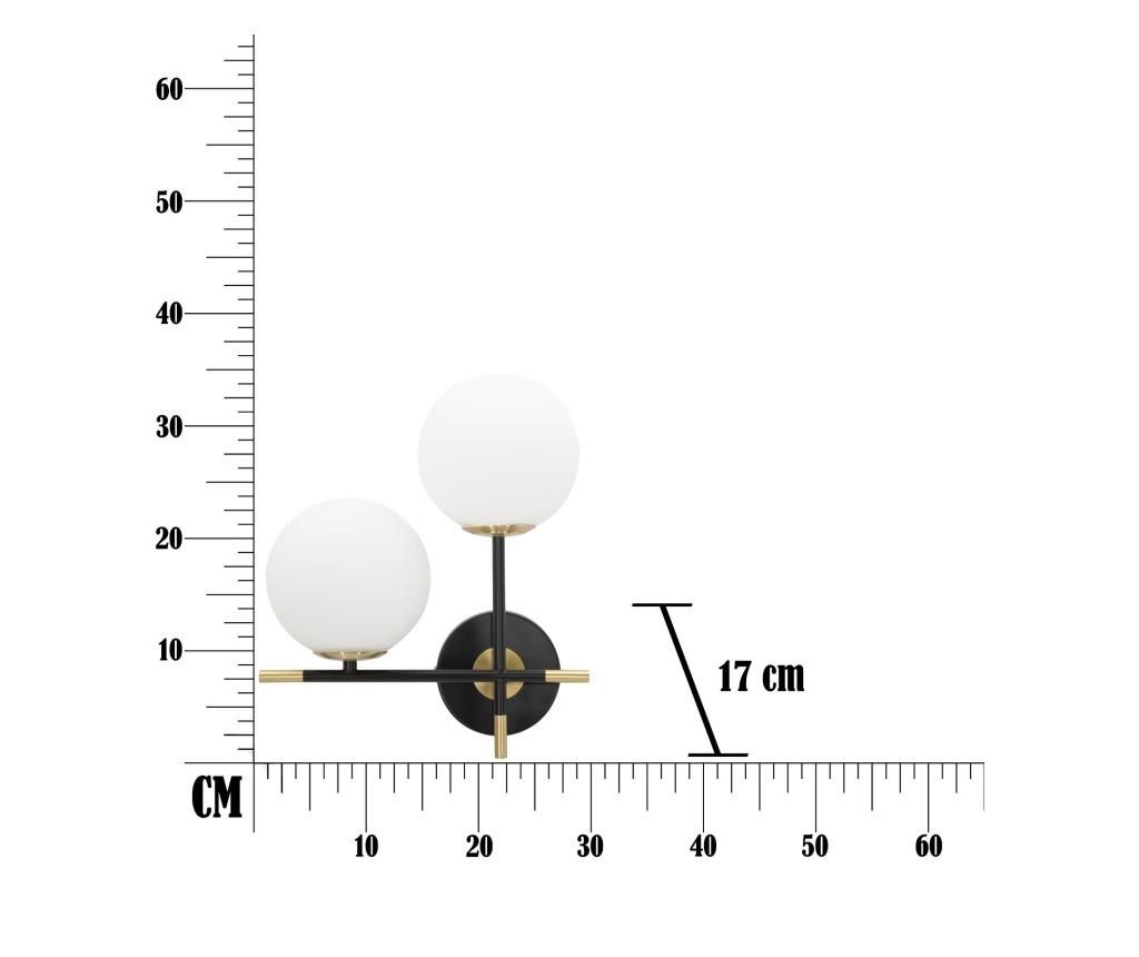 Lampă de perete Darky dublă cm 30x17x35