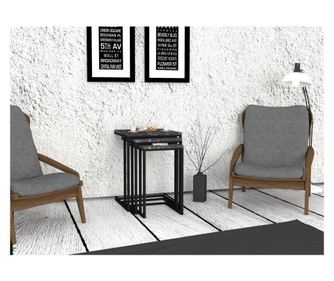 Set 3 mizic Black Mermer Black