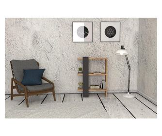 Ova Walnut And Grey Könyvespolc