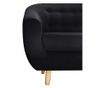 Canapea 2 locuri Jalouse Maison, Vicky Black, negru, 148x88x85 cm