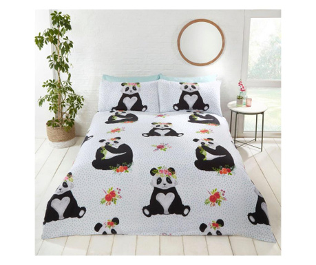 Set de pat Double Pandas