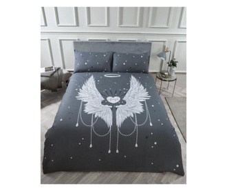 Set posteljina Double Extra Angel Wings Grey