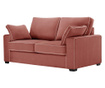 Canapea extensibila 2 locuri Jalouse Maison, Serena Peach, roz piersica, 170x96x90 cm