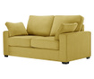 Canapea 2 locuri Jalouse Maison, Serena Yellow, galben, 170x96x90 cm