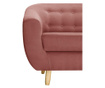 Canapea 3 locuri Jalouse Maison, Vicky Peach, roz piersica, 188x88x85 cm
