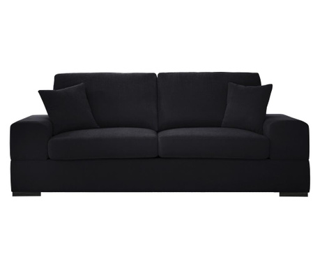 Dasha Black Háromszemélyes kanapé