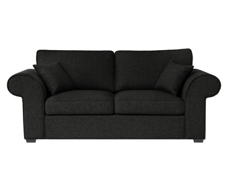 Ivy Black Háromszemélyes kanapé