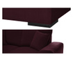 Dasha Bordeaux Háromszemélyes kihúzható kanapé
