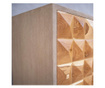 Bufet inferior Belssia, structura din lemn masiv de stejar, 182x42x71 cm