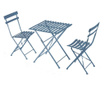 Комплект маса и 2 сгъваеми стола за екстериор Cristine Blue