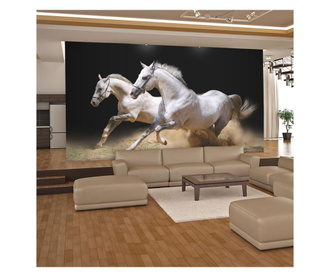 Foto tapeta Galloping Horses On The Sand 270x350 cm