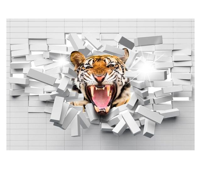 Foto tapeta Tiger Jump 245x350 cm