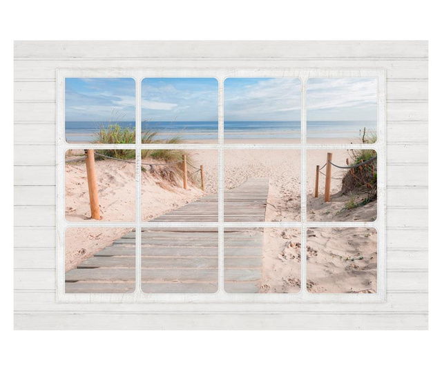 Fototapeta Window & Beach 245x350 cm
