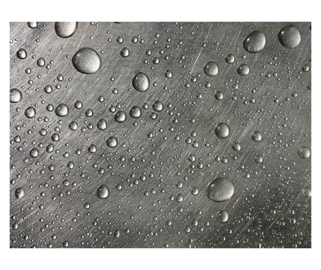 Foto tapeta Steel Surface With Water Drops 270x350 cm