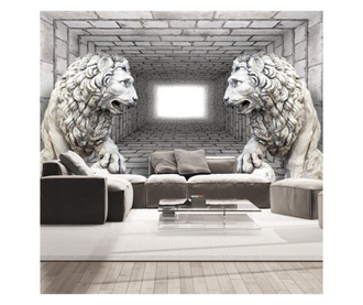 Фото тапет Stone Lions 245x350 cm