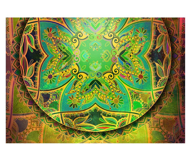 Foto tapeta Mandala: Emerald Fantasy 105x150 cm