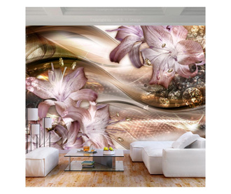 Foto tapeta Lilies On The Wave Brown 210x300 cm