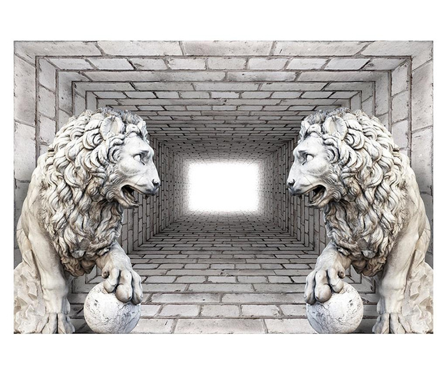 Fototapeta Stone Lions 280x400 cm