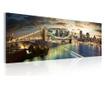 Obraz The East River at night 120x40