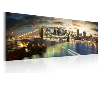 Obraz The East River at night 120x40