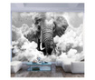 Fototapeta Elephant In The Clouds Black And White 210x300 cm
