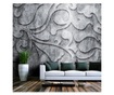 Foto tapeta Silver Background With Floral Pattern 309x400 cm