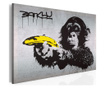 Obraz Stop or the monkey will shoot! (Banksy) 120x80