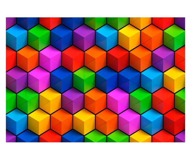 Foto tapeta Colorful Geometric Boxes 280x400 cm