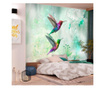 Foto tapeta Colourful Hummingbirds Green 105x150 cm