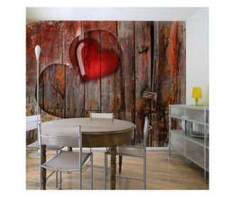 Fototapeta Heart On Wooden Background 193x250 cm