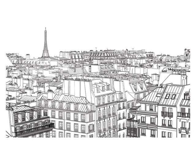 Foto tapeta Parisian'S Sketchbook 270x450 cm