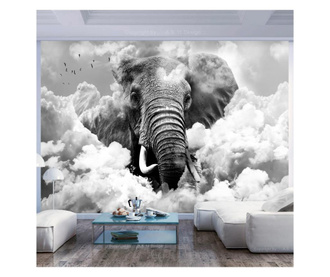 Fototapeta Elephant In The Clouds Black And White 140x200 cm