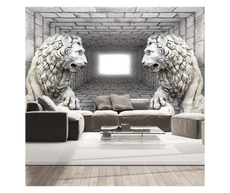 Tapet Artgeist, Stone Lions, material netesut, 175x250 cm
