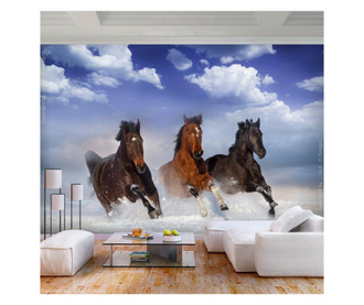 Foto tapeta Horses In The Snow 280x400 cm