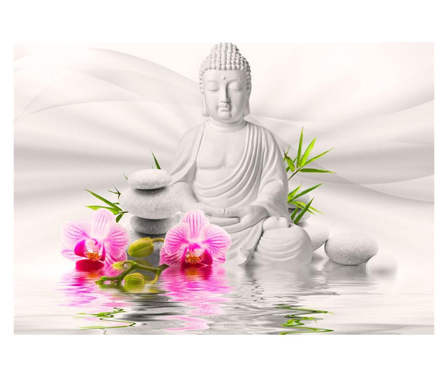 Foto tapeta Buddha And Orchids 140x200 cm