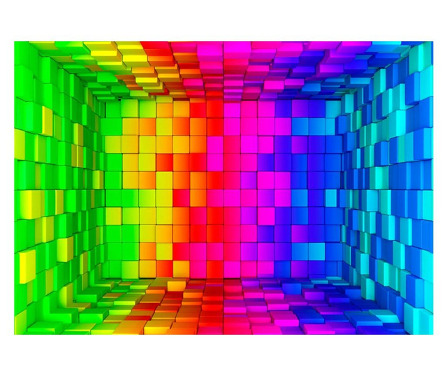 Foto tapeta Rainbow Cube 105x150 cm