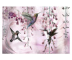 Foto tapeta Flying Hummingbirds Pink 245x350 cm