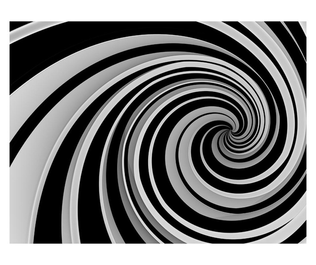 Fototapeta Black And White Swirl 154x200 cm