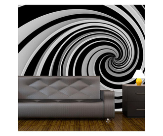 Fototapeta Black And White Swirl 154x200 cm