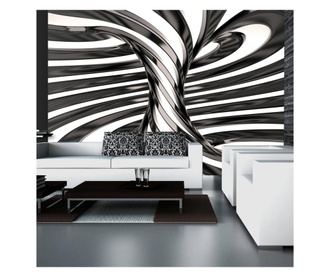 Black And White Swirl Fotótapéta 140x200 cm