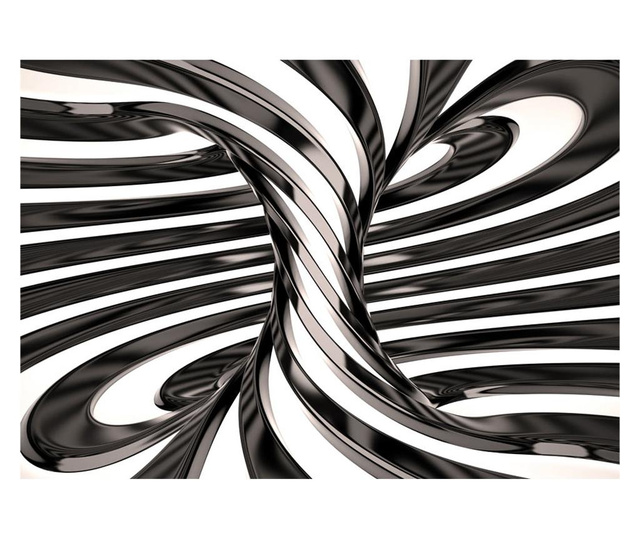 Foto tapeta Black And White Swirl 140x200 cm