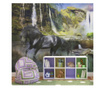 Fototapeta Horse On The Background Of Skyblue Waterfall 270x350 cm